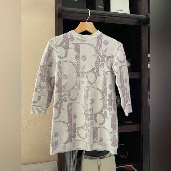 Dior Kids Dress in White and Gray